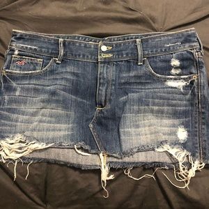Distressed Hollister Jean skirt